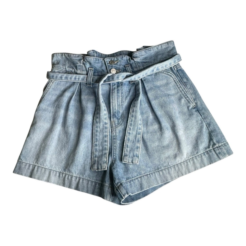 VERONICA BEARD Nori High Rise Nova Wash Paper Bag Jean Shorts Size 26/2